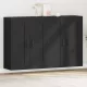Fali Szekrények 2 pcs Musta tammi 69,5 x 34 x 90 cm Faanyag
