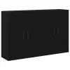 Fali Szekrények 2 pcs Musta tammi 69,5 x 34 x 90 cm Faanyag