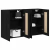 Fali Szekrények 2 pcs Musta tammi 69,5 x 34 x 90 cm Faanyag