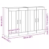 Fali Szekrények 2 pcs Musta tammi 69,5 x 34 x 90 cm Faanyag