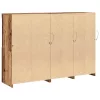 Széf LED -es lámpákkal Régi fa 142,5 x 37 x 100 cm Faanyag
