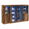 Széf LED -es lámpákkal Régi fa 163 x 37 x 100 cm Faanyag