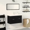 Mosdókagyló szekrény Musta tammi 80 x 38.5 x 46 cm Faanyag