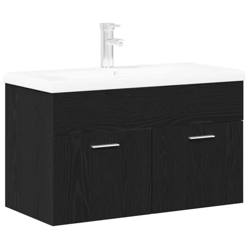 Mosdókagyló szekrény Musta tammi 80 x 38.5 x 46 cm Faanyag
