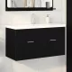 Mosdókagyló szekrény Fekete tölgy 90 x 38.5 x 46 cm Faanyag