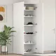 Cipőszekrény polcokkal ajtóval Fehér 80 x 35.5 x 180 cm Faanyag