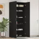 Cipőszekrény polcokkal Fekete 80 x 35.5 x 180 cm Faanyag