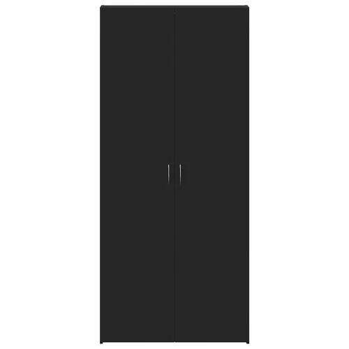 Cipőszekrény polcokkal Fekete 80 x 35.5 x 180 cm Faanyag