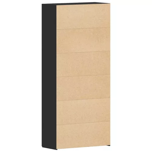 Cipőszekrény polcokkal Fekete 80 x 35.5 x 180 cm Faanyag