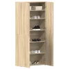 Cipőszekrény polcokkal ajtóval Barna 80 x 35.5 x 180 cm Faanyag