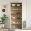 Cipőszekrény polcokkal ajtóval Barna 80 x 35.5 x 180 cm Faanyag