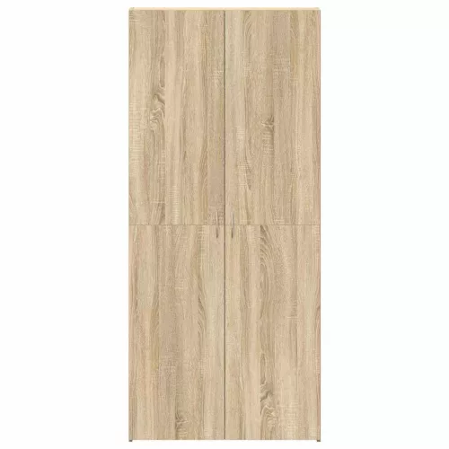 Cipőszekrény polcokkal ajtóval Barna 80 x 35.5 x 180 cm Faanyag