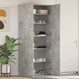 Cipőszekrény polcokkal Szürke 80 x 35.5 x 180 cm Faanyag