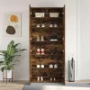 Cipőszekrény polcokkal Sokszínű 80 x 35.5 x 180 cm Faanyag