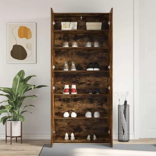 Cipőszekrény polcokkal Sokszínű 80 x 35.5 x 180 cm Faanyag
