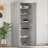 Cipőszekrény polcokkal Szürke 80 x 35.5 x 180 cm Faanyag