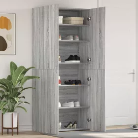 Cipőszekrény polcokkal Szürke 80 x 35.5 x 180 cm Faanyag