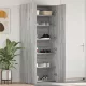 Cipőszekrény polcokkal Szürke 80 x 35.5 x 180 cm Faanyag