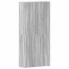 Cipőszekrény polcokkal Szürke 80 x 35.5 x 180 cm Faanyag