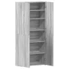 Cipőszekrény polcokkal Szürke 80 x 35.5 x 180 cm Faanyag