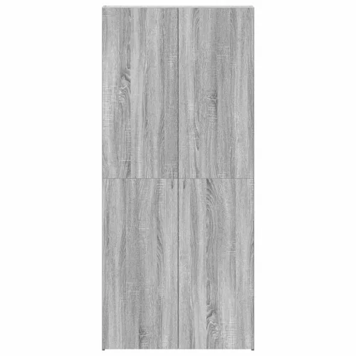 Cipőszekrény polcokkal Szürke 80 x 35.5 x 180 cm Faanyag