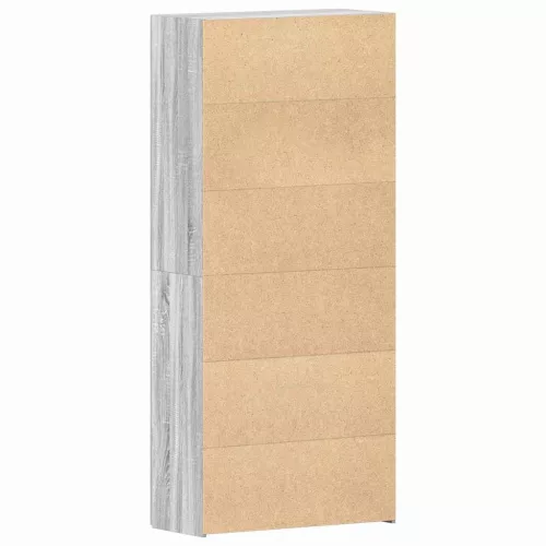 Cipőszekrény polcokkal Szürke 80 x 35.5 x 180 cm Faanyag