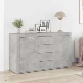Széf fiókkal Beton szürke 120 x 36 x 69 cm Faanyag