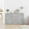 Széf fiókkal Beton szürke 120 x 36 x 69 cm Faanyag