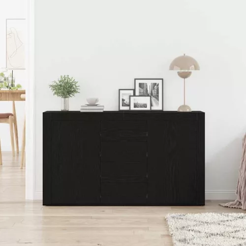 Széf fiókkal Musta tammi 120 x 36 x 69 cm Faanyag