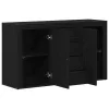 Széf fiókkal Musta tammi 120 x 36 x 69 cm Faanyag