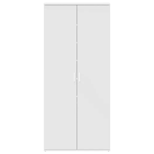 Cipőszekrény ajtóval Fehér 80 x 39 x 180 cm Faanyag