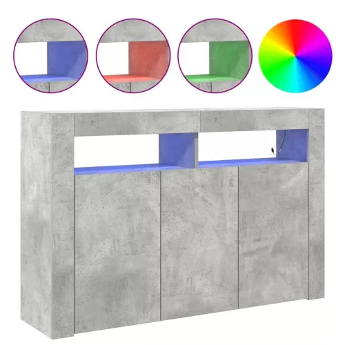 Széf Beton szürke 116 x 30 x 75 cm Faanyag