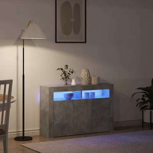 Széf Beton szürke 116 x 30 x 75 cm Faanyag