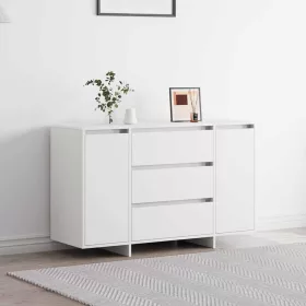 Széf fiókkal Fehér 120 x 41 x 75 cm Faanyag