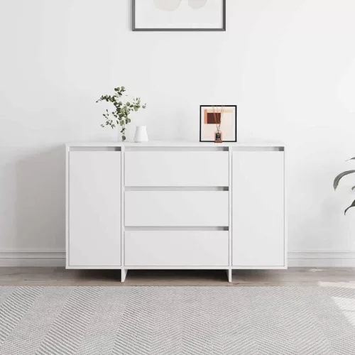 Széf fiókkal Fehér 120 x 41 x 75 cm Faanyag