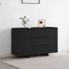 Széf fiókkal Fekete 120 x 41 x 75 cm Faanyag