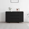 Széf fiókkal Fekete 120 x 41 x 75 cm Faanyag