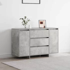 Széf fiókkal Beton szürke 120 x 41 x 75 cm Faanyag