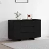 Széf fiókkal Musta tammi 120 x 41 x 75 cm Faanyag