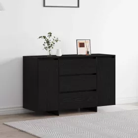 Széf fiókkal Musta tammi 120 x 41 x 75 cm Faanyag