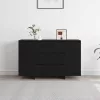 Széf fiókkal Musta tammi 120 x 41 x 75 cm Faanyag