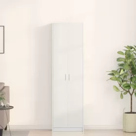   Ruhásszekrény polcokkal ajtóval Fehér 55 x 25 x 189 cm Faanyag