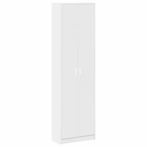 Ruhásszekrény polcokkal ajtóval Fehér 55 x 25 x 189 cm Faanyag