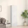 Ruhásszekrény polcokkal ajtóval Fehér 55 x 25 x 189 cm Faanyag