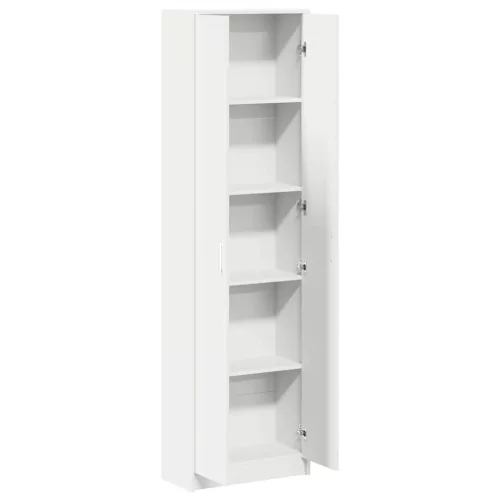 Ruhásszekrény polcokkal ajtóval Fehér 55 x 25 x 189 cm Faanyag