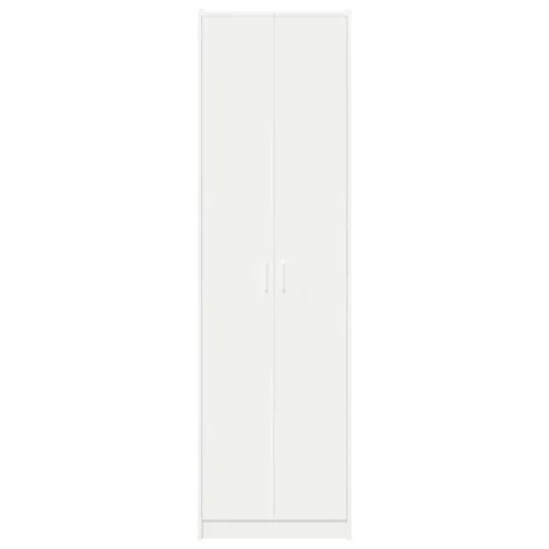 Ruhásszekrény polcokkal ajtóval Fehér 55 x 25 x 189 cm Faanyag