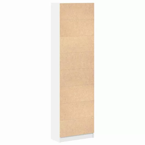 Ruhásszekrény polcokkal ajtóval Fehér 55 x 25 x 189 cm Faanyag