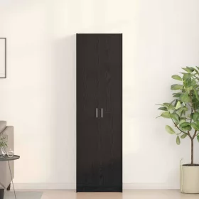   Ruhásszekrény polcokkal Musta tammi 55 x 25 x 189 cm Faanyag