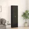 Ruhásszekrény polcokkal Musta tammi 55 x 25 x 189 cm Faanyag