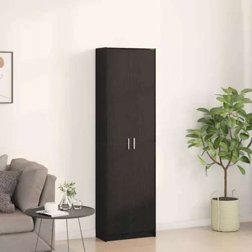 Ruhásszekrény polcokkal Musta tammi 55 x 25 x 189 cm Faanyag
